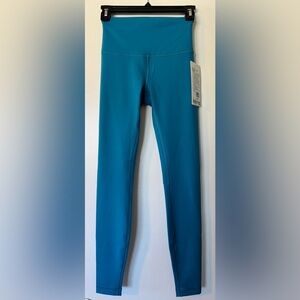 Lululemon Wunder Train HR Tight 28” Turquoise Leggings Size 4 NWT